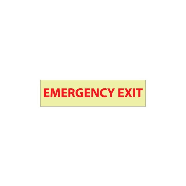 Glow Sign Rigid Plastic - Emergency Exit